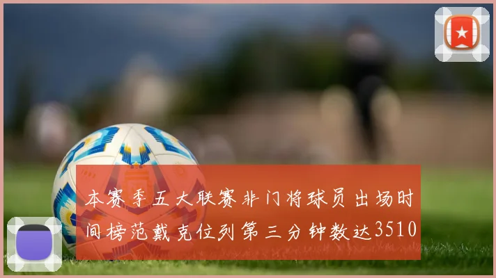 本赛季五大联赛非门将球员出场时间榜范戴克位列第三分钟数达3510